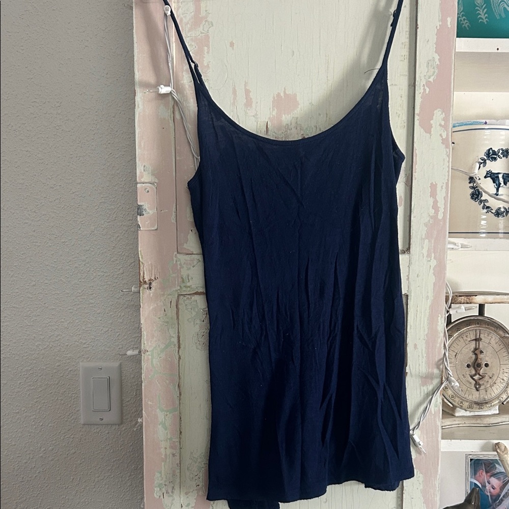 Classic Navy Spaghetti Strap Cami Top